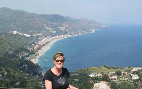 Taormina: zicht op de zee